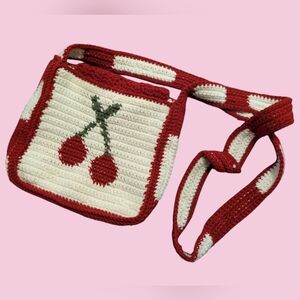 Handknit "Cherries" Purse